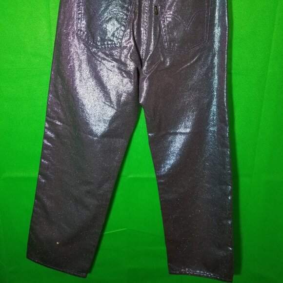 Levi's Size 26 Premium Ribcage Straight Ankle Candy Purple Iridescent Jeans NWT - Picture 5 of 12